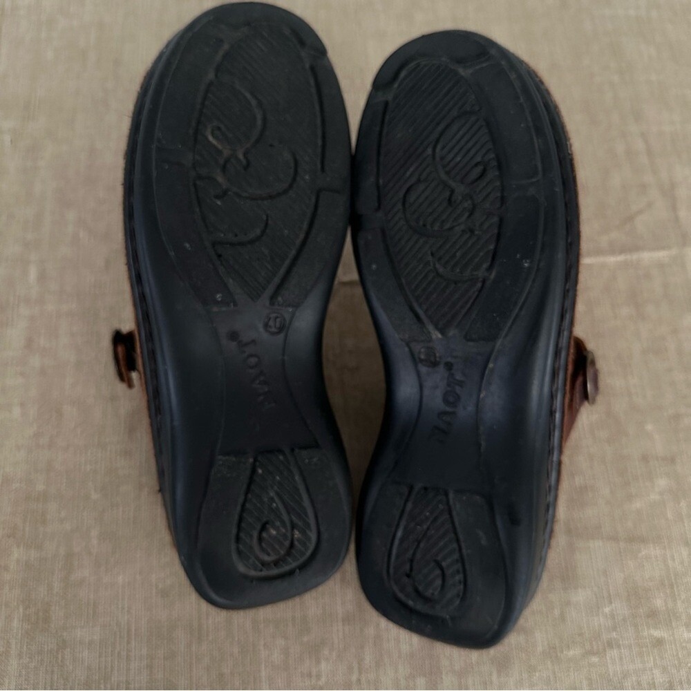 Naot Aster Brown Leather Slip On Mules Slide Clog Size 40/ US 9 Buckle Comfort - Picture 7 of 8